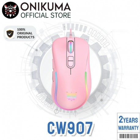 Onikuma CW907 Pink Cute RGB Wired Mechanical