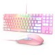 Onikuma G26 CW916 Pink White Bundle Set Pinky Chroma RGB