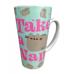 Taza alta con tapa Pusheen