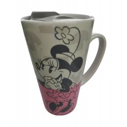 Taza alta con tapa Mickey & Minnie