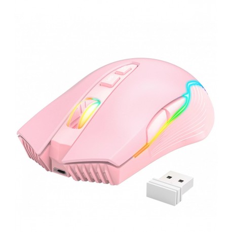 Onikuma CW905 Wireless Gaming Mouse 7 Buttons Design RGB Pink