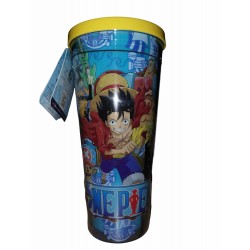 Vaso con popote - One Piece Mugiwara